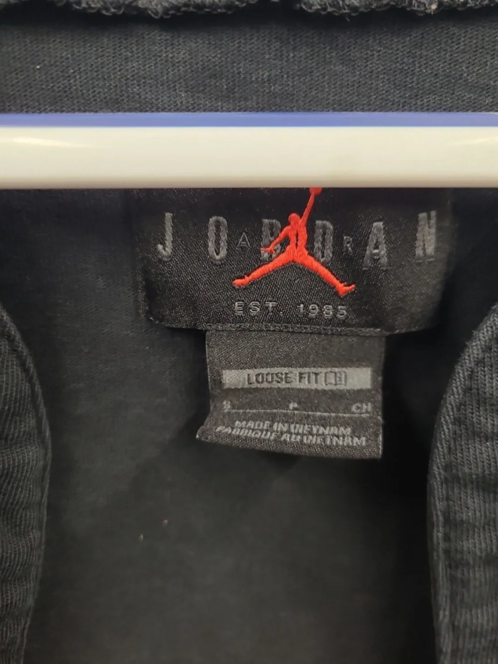 Jordan Flight MVP Men’s Baseball Jersey Shirt Black & White Size Small